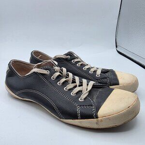 Converse All Star Deluxe Limited Edition Womens 7.5 Black Leather Flat Sneakers